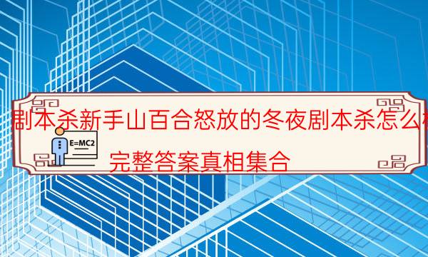 劇本殺新手山百合怒放的冬夜劇本殺怎么樣_完整答案真相集合（劇本推理網(wǎng)）